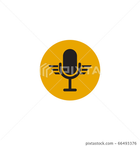 Microphone Mic Icon Logo Design Vector Stock Illustration