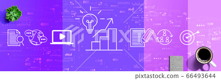 Content marketing concept with coffee and notebook 66493644