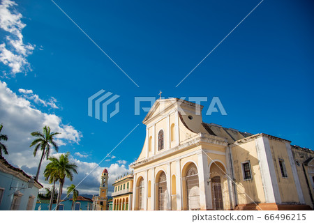 Church of Santissima Church on Plaza Mayor in Trinidad, Cuba 66496215