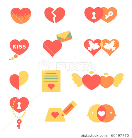 set of heart icon set of heart icon 66497770