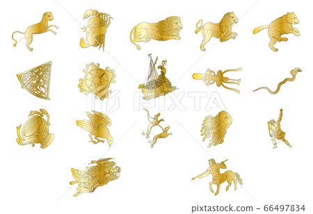 Spring star gold - Stock Illustration [66497834] - PIXTA