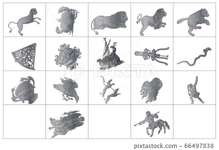 Spring constellation shadow frame 66497838