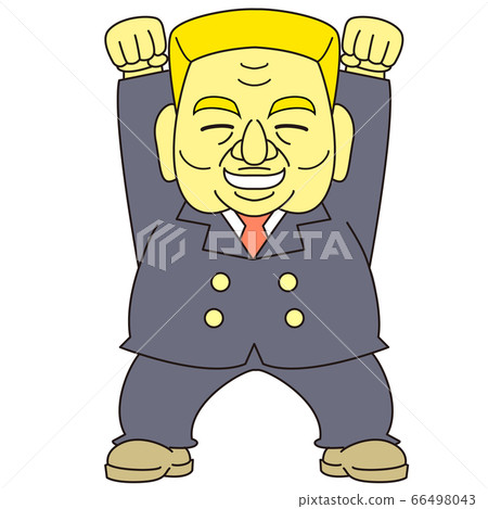 Delighted politician middle-aged man blonde Delighted politician middle-aged man blonde 66498043