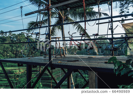 Photo of a structure for cycling a tightrope 66498989