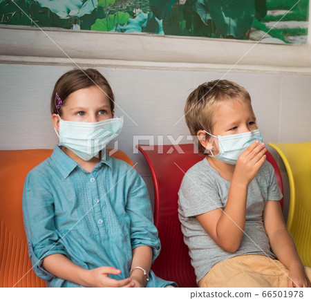 Man wearing facial disposable mask. Virus Man wearing facial disposable mask. Virus 66501978