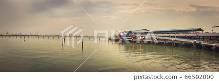 Penang coastline at sunset time. Panorama Penang coastline at sunset time. Panorama 66502000