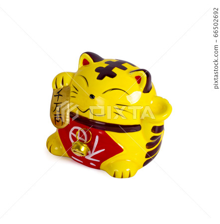 Ceramic doll Japanese welcoming lucky Cat. ( 66502692