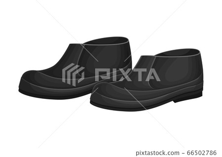 Pair of Black Rubber Boots or Galosh for Walking Outside in Rainy Weather Vector Illustration Pair of Black Rubber Boots or Galosh for Walking Outside in Rainy Weather Vector Illustration 66502786