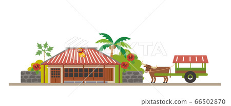 沖繩的一所舊民居的插圖 66502870