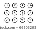Set of clock icon, isolated icons 66503293