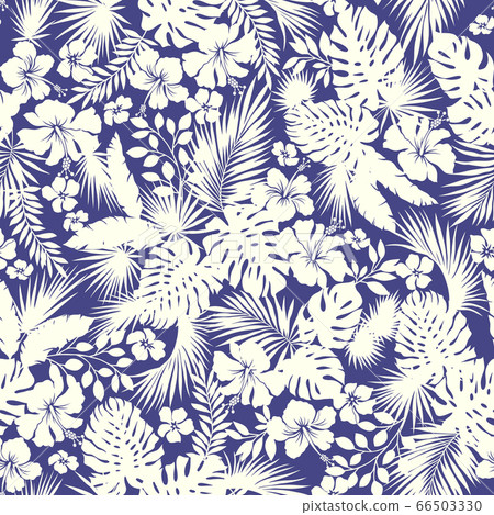 Seamless tropical plant aloha pattern - Stock Illustration [66503330 ...