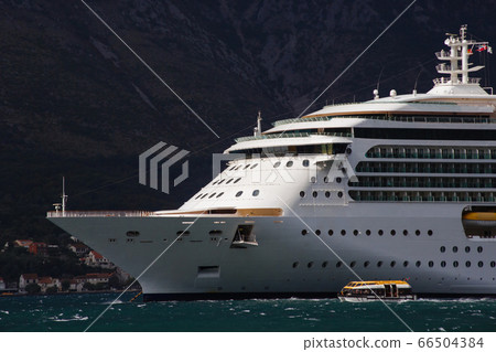 Luxury cruise ship in Montenegro Kotor Bay. Luxury cruise ship in Montenegro Kotor Bay. 66504384