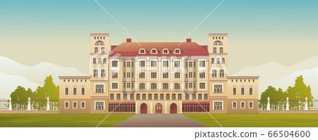 Exterior Facade of a Country Multistory Hotel 66504600