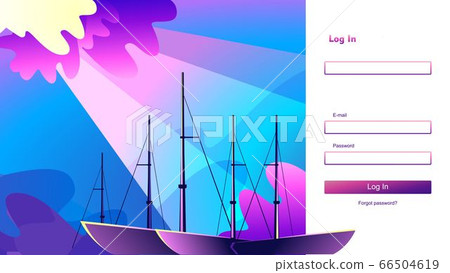 login form vector abstract sea landscape website 66504619