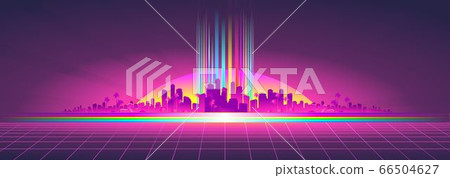 Futuristic horizontal banner virtual reality 66504627