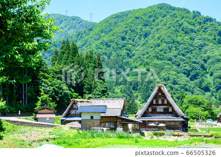 Suganuma Gassho-zukuri village in early summer Suganuma Gassho-zukuri village in early summer 66505326