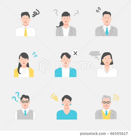 Office worker/facial expression set 66505627