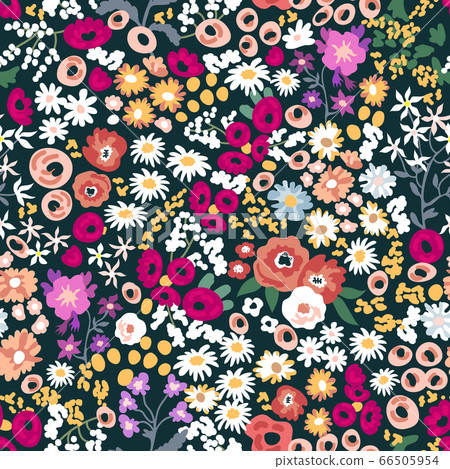 Seamless print with wild flowers. 66505954