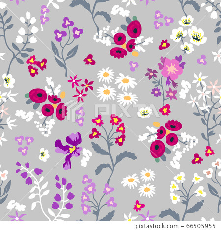 Seamless print with wild flowers. 66505955