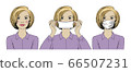 Woman wearing protective medical mask for prevent virus. 66507231