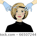 Beautiful woman in a hair salon. 66507244