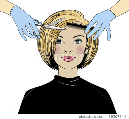 Beautiful woman in a hair salon. 66507244