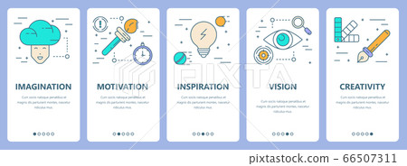 Vector set of thin line flat design innovation... - Stock Illustration ...