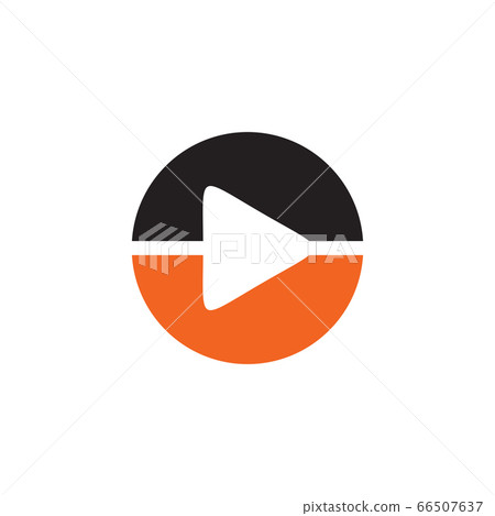 Play button icon logo design vector template - Stock Illustration ...