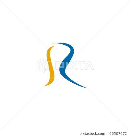 R letter initial icon logo design template - Stock Illustration ...