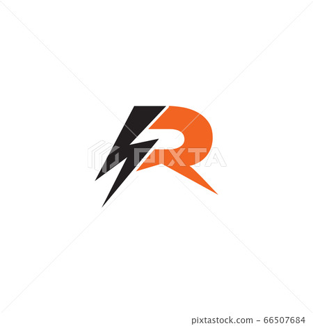 R letter initial icon logo design template - Stock Illustration ...