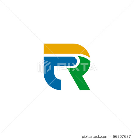 R letter initial icon logo design template - Stock Illustration ...