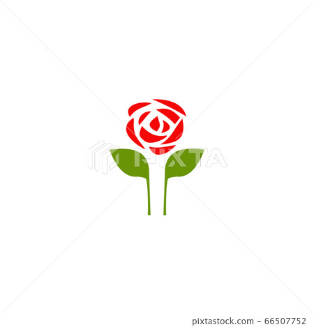 Rose flower icon logo design vector template - Stock Illustration ...