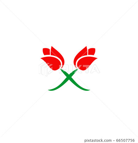 Rose flower icon logo design vector template - Stock Illustration ...