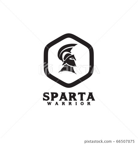Spartan warrior helmet logo design vector template Spartan warrior helmet logo design vector template 66507875