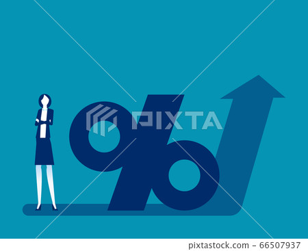 Percentage symbol on Arrow pointing upwards 66507937