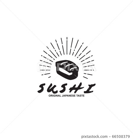 Sushi restaurant logo design vector template 66508379