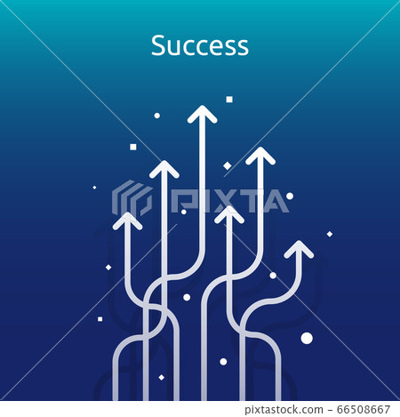 line arrow direction for vision, business growth, 66508667
