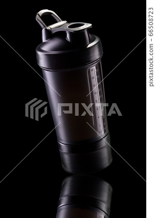 Plastic protein shaker for sport nutrition like whey protein or bcaa isolated 66508723