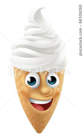 Ice Cream Cone Cartoon Character Mascot Ice Cream Cone Cartoon Character Mascot 66509260
