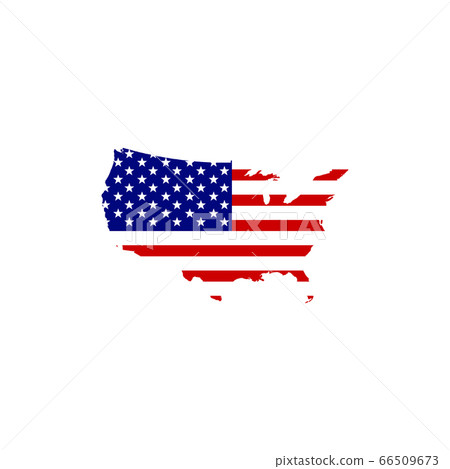 American flag and emblem logo design vector 66509673