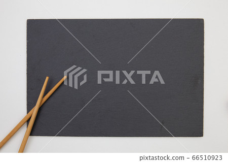 Rectangular slate plate with chopsticks for sushi Rectangular slate plate with chopsticks for sushi 66510923