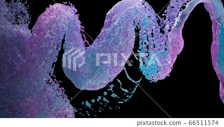 Water splash circle colored liquid looping on black background with reflections and flow. 3D illustration and rendering. Water splash circle colored liquid looping on black background with reflections and flow. 3D illustration and rendering. 66511574