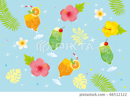 Illustration of hibiscus on the southern island 66512122
