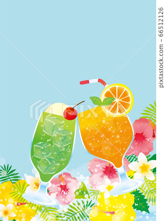 Illustration of hibiscus on the southern island 66512126