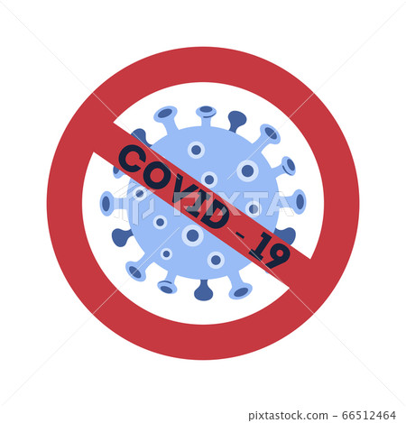 Stop COVID - 19 red symbol Stop coronavirus. 66512464