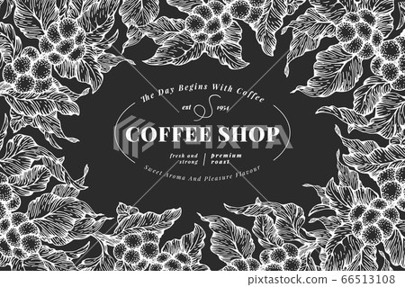 Hand drawn coffee design template. Vector coffee Hand drawn coffee design template. Vector coffee 66513108