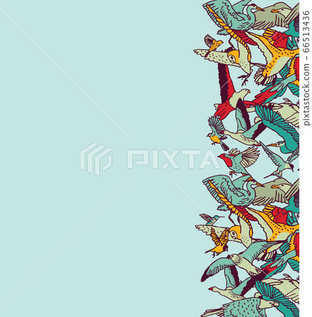 Fly birds sky empty place color card Fly birds sky empty place color card 66513436