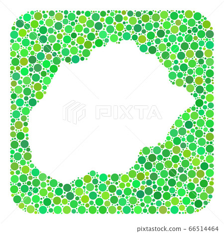 Map of Alegranza Island - Dotted Collage with Subtracted Space 66514464