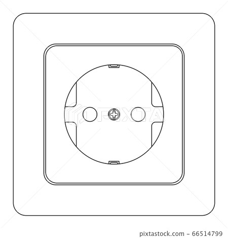 Electric socket european standard. Outine drawing 66514799