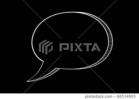 Speech bubble. White icon on black background - Stock Illustration ...
